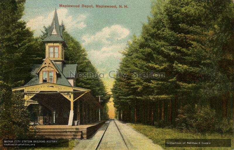 Postcard: Maplewood Depot, Maplewood, New Hampshire